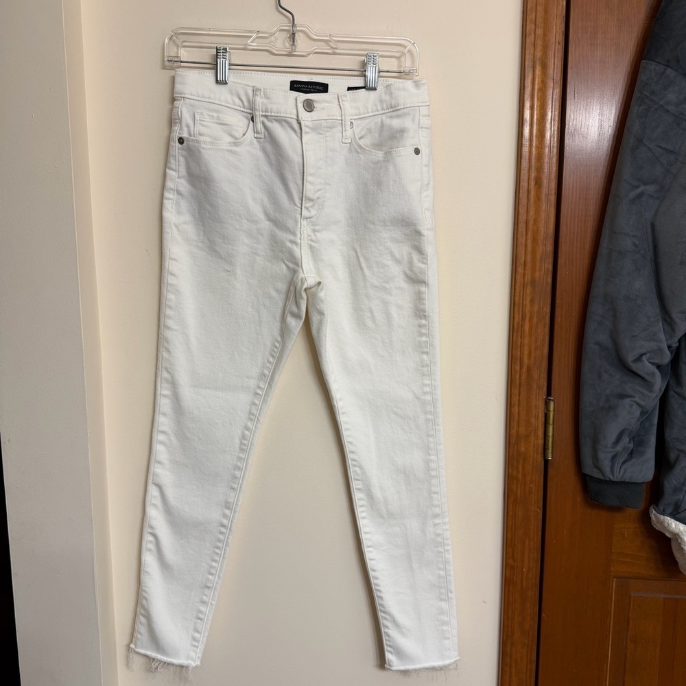 Banana Republic Women's White Ankle Jeans